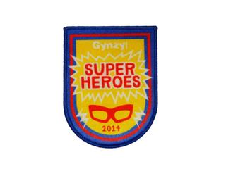 Bedrukt embleem super heroes